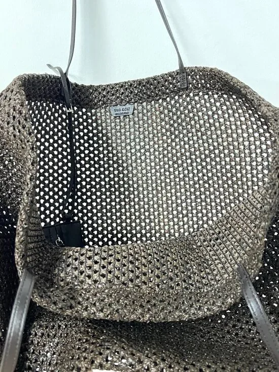 The Row Barn geometric nylon tote with leather handles, black - Picture 12 of 12